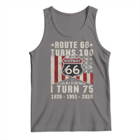 Route Highway 66 Turns 100 I Turn 75 Tank Top Vintage 1951 Born American Road Sign 75th Birthday Gift