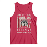Route Highway 66 Turns 100 I Turn 75 Tank Top Vintage 1951 Born American Road Sign 75th Birthday Gift