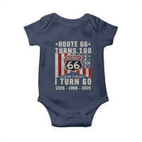 Route Highway 66 Turns 100 I Turn 60 Baby Onesie Vintage 1966 Born American Road Sign 60th Birthday Gift