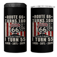 Route Highway 66 Turns 100 I Turn 55 4 in 1 Can Cooler Tumbler Vintage 1971 Born American Road Sign 55th Birthday Gift