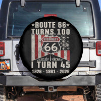 Route Highway 66 Turns 100 I Turn 45 Spare Tire Cover Vintage 1981 Born American Road Sign 45th Birthday Gift