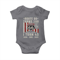 Route Highway 66 Turns 100 I Turn 45 Baby Onesie Vintage 1981 Born American Road Sign 45th Birthday Gift
