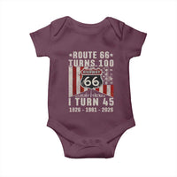 Route Highway 66 Turns 100 I Turn 45 Baby Onesie Vintage 1981 Born American Road Sign 45th Birthday Gift