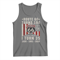 Route Highway 66 Turns 100 I Turn 35 Tank Top Vintage 1991 Born American Road Sign 35th Birthday Gift