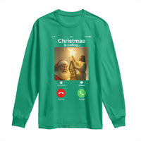Funny Santa Jesus Video Call Long Sleeve Shirt - Wonder Print Shop