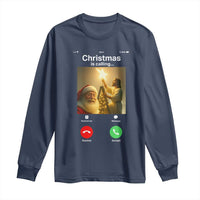Funny Santa Jesus Video Call Long Sleeve Shirt - Wonder Print Shop