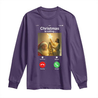 Funny Santa Jesus Video Call Long Sleeve Shirt - Wonder Print Shop