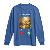 Funny Santa Jesus Video Call Long Sleeve Shirt - Wonder Print Shop