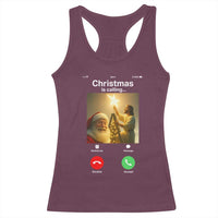 Funny Santa Jesus Video Call Racerback Tank Top - Wonder Print Shop