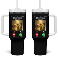 Funny Santa Jesus Video Call Tumbler With Handle - Wonder Print Shop