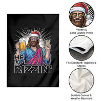 Jesus Christmas Garden Flag Funny Drinking Beer Xmas Holiday - Wonder Print Shop