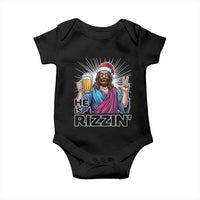 Jesus Christmas Baby Onesie Funny Drinking Beer Xmas Holiday - Wonder Print Shop
