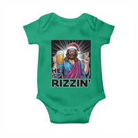 Jesus Christmas Baby Onesie Funny Drinking Beer Xmas Holiday - Wonder Print Shop