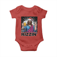 Jesus Christmas Baby Onesie Funny Drinking Beer Xmas Holiday - Wonder Print Shop
