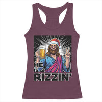 Jesus Christmas Racerback Tank Top Funny Drinking Beer Xmas Holiday - Wonder Print Shop