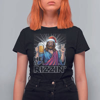 Jesus Christmas T Shirt For Women Funny Drinking Beer Xmas Holiday - Wonder Print Shop