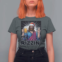 Jesus Christmas T Shirt For Women Funny Drinking Beer Xmas Holiday - Wonder Print Shop
