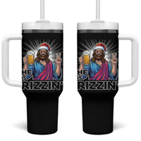 Jesus Christmas Tumbler With Handle Funny Drinking Beer Xmas Holiday - Wonder Print Shop
