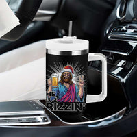 Jesus Christmas Tumbler With Handle Funny Drinking Beer Xmas Holiday - Wonder Print Shop