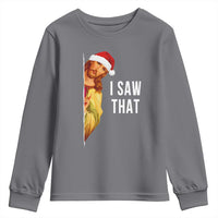 Jesus Christmas Meme Youth Sweatshirt I Saw That - Wonder Print Shop