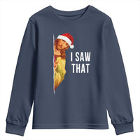 Jesus Christmas Meme Youth Sweatshirt I Saw That - Wonder Print Shop