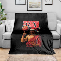 Jesus Basketball Christmas Throw Blanket He Is Rizzin - Wonder Print Shop