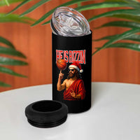 Jesus Basketball Christmas 4 in 1 Can Cooler Tumbler He Is Rizzin - Wonder Print Shop