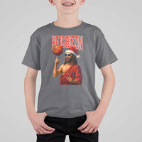 Jesus Basketball Christmas T Shirt For Kid He Is Rizzin - Wonder Print Shop
