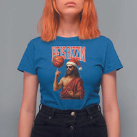 Jesus Basketball Christmas T Shirt For Women He Is Rizzin - Wonder Print Shop