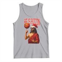 Jesus Basketball Christmas Tank Top He Is Rizzin - Wonder Print Shop