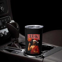 Jesus Basketball Christmas Tumbler Cup He Is Rizzin - Wonder Print Shop