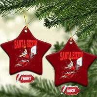 Santa Basketball Xmas Ceramic Ornament He Is Rizzin - Wonder Print Shop