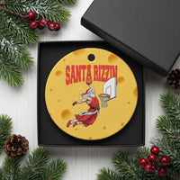 Santa Basketball Xmas Ceramic Ornament He Is Rizzin - Wonder Print Shop