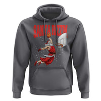 Santa Basketball Christmas Hoodie He Is Rizzin - Wonder Print Shop