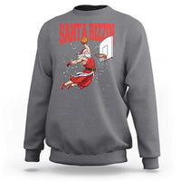 Santa Basketball Christmas Sweatshirt He Is Rizzin - Wonder Print Shop