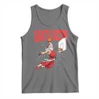Santa Basketball Christmas Tank Top He Is Rizzin - Wonder Print Shop