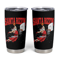 Santa Basketball Christmas Tumbler Cup He Is Rizzin - Wonder Print Shop