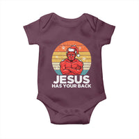 Funny Satan Christmas Baby Onesie Jesus Has Your Back - Wonder Print Shop