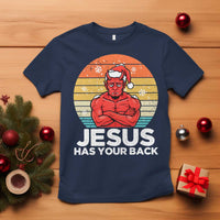 Funny Satan Christmas T Shirt Jesus Has Your Back - Wonder Print Shop