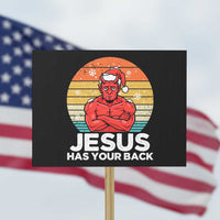 Funny Satan Christmas Protest Sign Jesus Has Your Back - Wonder Print Shop