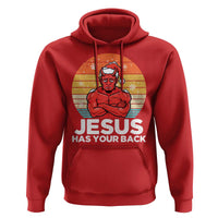 Funny Satan Christmas Hoodie Jesus Has Your Back - Wonder Print Shop
