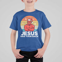 Funny Satan Christmas T Shirt For Kid Jesus Has Your Back - Wonder Print Shop