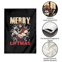 Jesus Gym Christmas Garden Flag Merry Liftmas Xmas - Wonder Print Shop