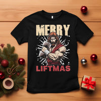 Jesus Gym Christmas T Shirt Merry Liftmas Xmas - Wonder Print Shop
