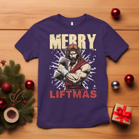 Jesus Gym Christmas T Shirt Merry Liftmas Xmas - Wonder Print Shop