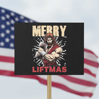 Jesus Gym Christmas Protest Sign Merry Liftmas Xmas - Wonder Print Shop