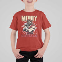 Jesus Gym Christmas T Shirt For Kid Merry Liftmas Xmas - Wonder Print Shop