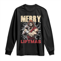 Jesus Gym Christmas Long Sleeve Shirt Merry Liftmas Xmas - Wonder Print Shop