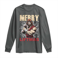 Jesus Gym Christmas Long Sleeve Shirt Merry Liftmas Xmas - Wonder Print Shop