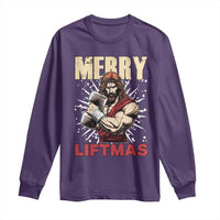 Jesus Gym Christmas Long Sleeve Shirt Merry Liftmas Xmas - Wonder Print Shop